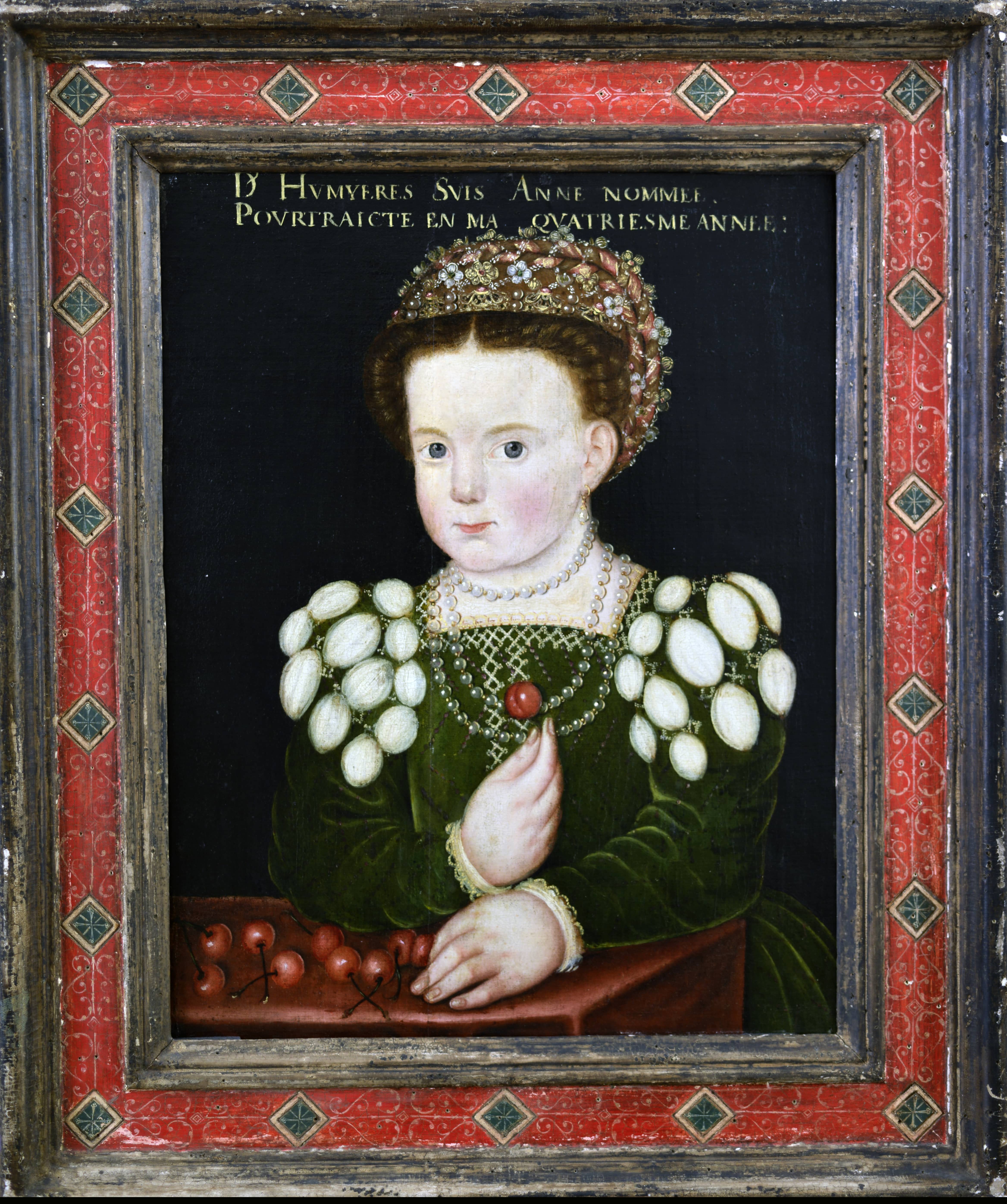 Atelier de François Clouet (vers 1515 - 1572). Anne d’Humières à l’âge de quatre ans. © Jean-Yves Chermeux, Musée national et domaine du château de Pau 